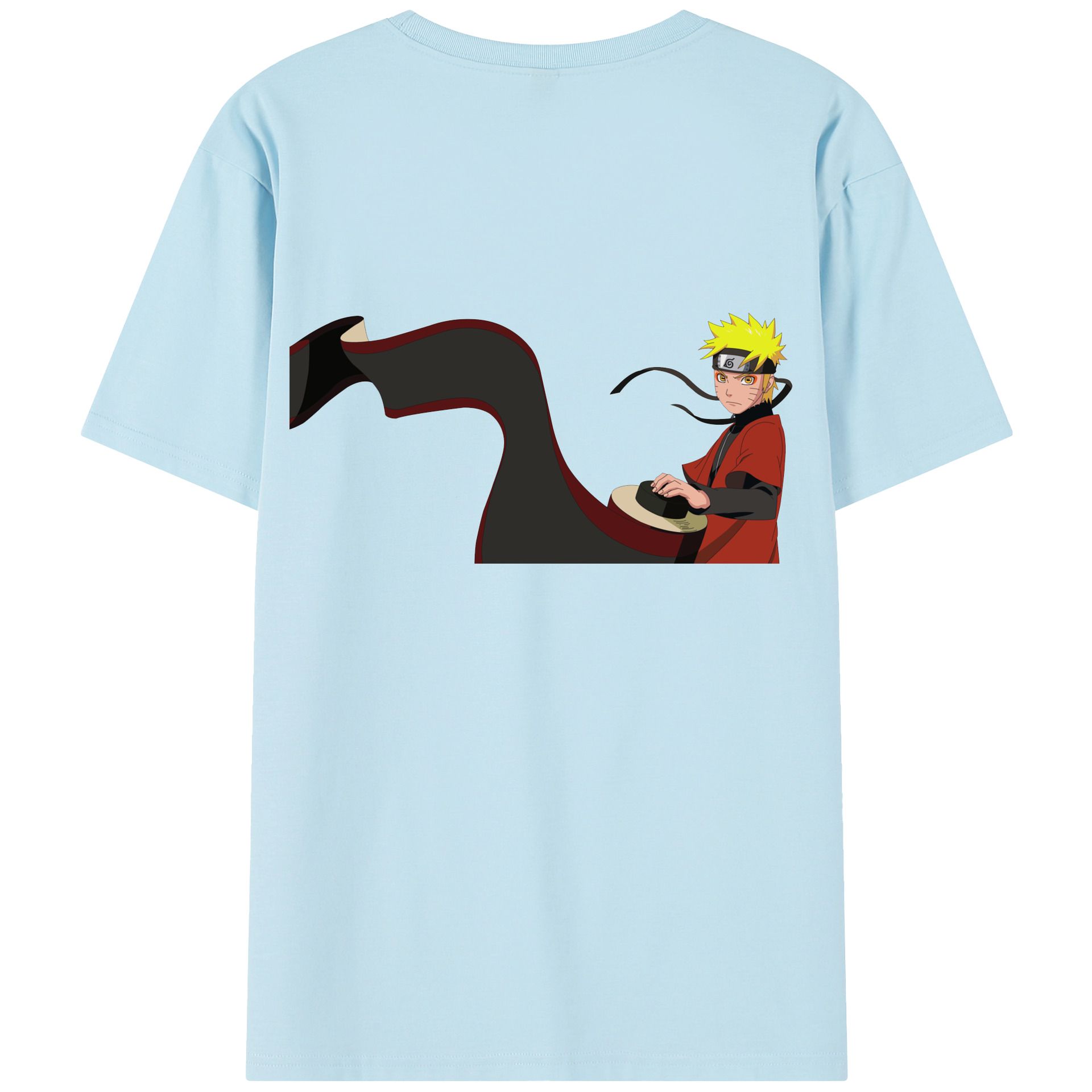 （画像用） NARUTO -ナルト- うずまき ナルト Uzumaki Naruto 綿100％半袖Tシャツ（背面プリント）